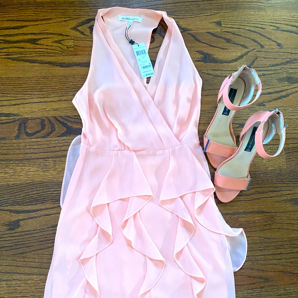 NWT BCBG peach dress - size 0